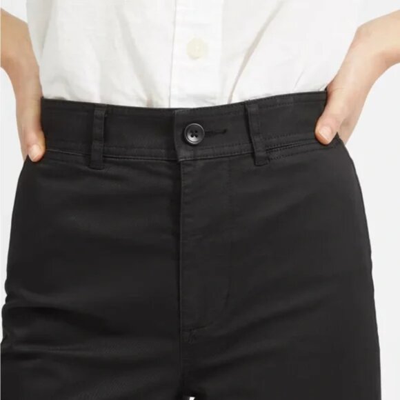 Everlane The Lightweight Wide-Leg Crop Chino Black (Size 2) - Picture 3 of 9